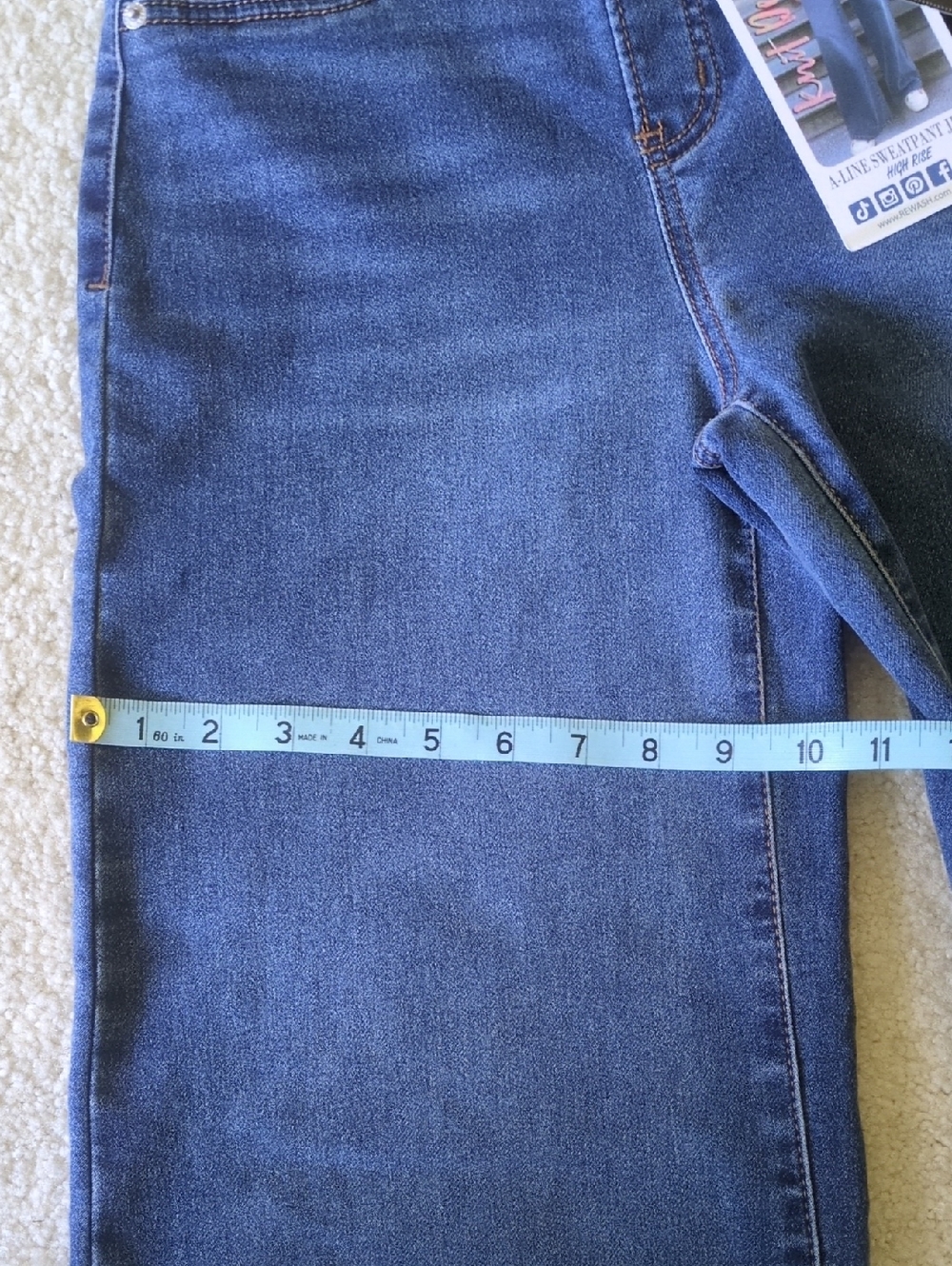 Rewash Wide Leg Jeans in Dark Blue Denim (Refer To Measurements In Pictures) - Picture 7 of 9